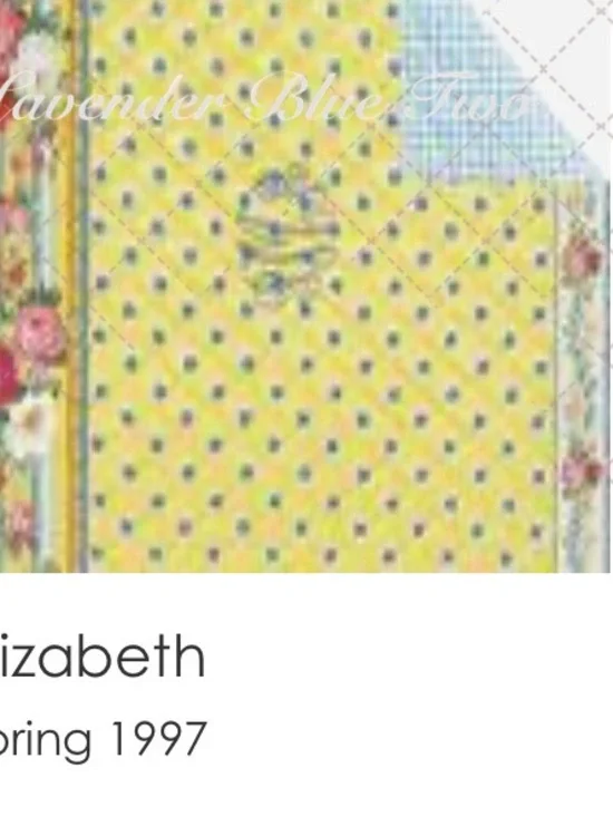 NEW Vintage VERA BRADLEY Elizabeth 1997 Hampton Zip Handles Yellow Blue Floral - Picture 14 of 14